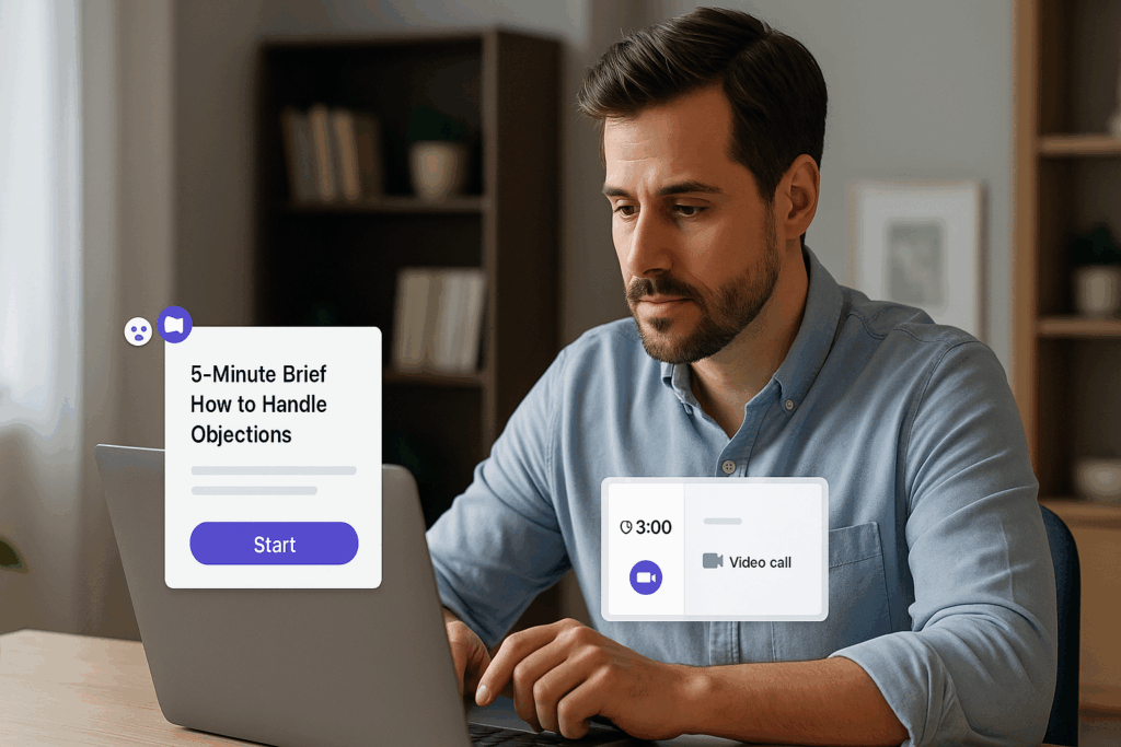 Sales Rep with just in time information