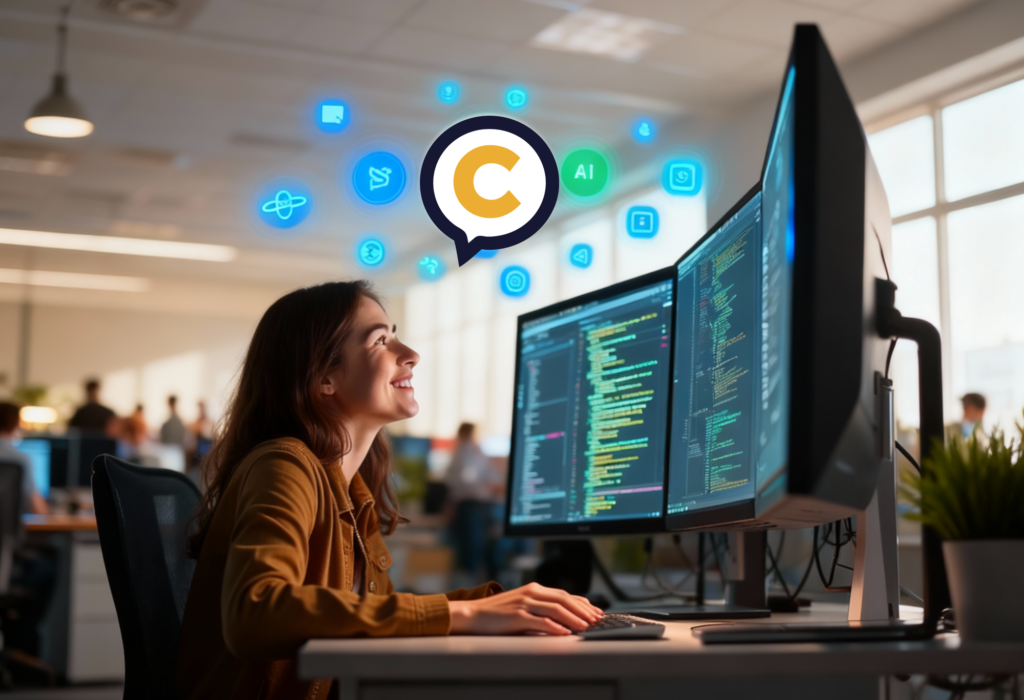 A woman with Vienna being the key to her organizational AI sprawl