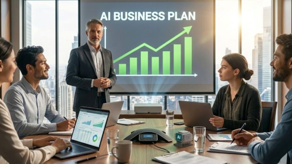 A group of people celebrating the success of AI